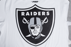 NFL LAS VEGAS RAIDERS CLASSIC CHEMISE À BANDES EN FILET POUR HOMME (BLANC/NOIR)