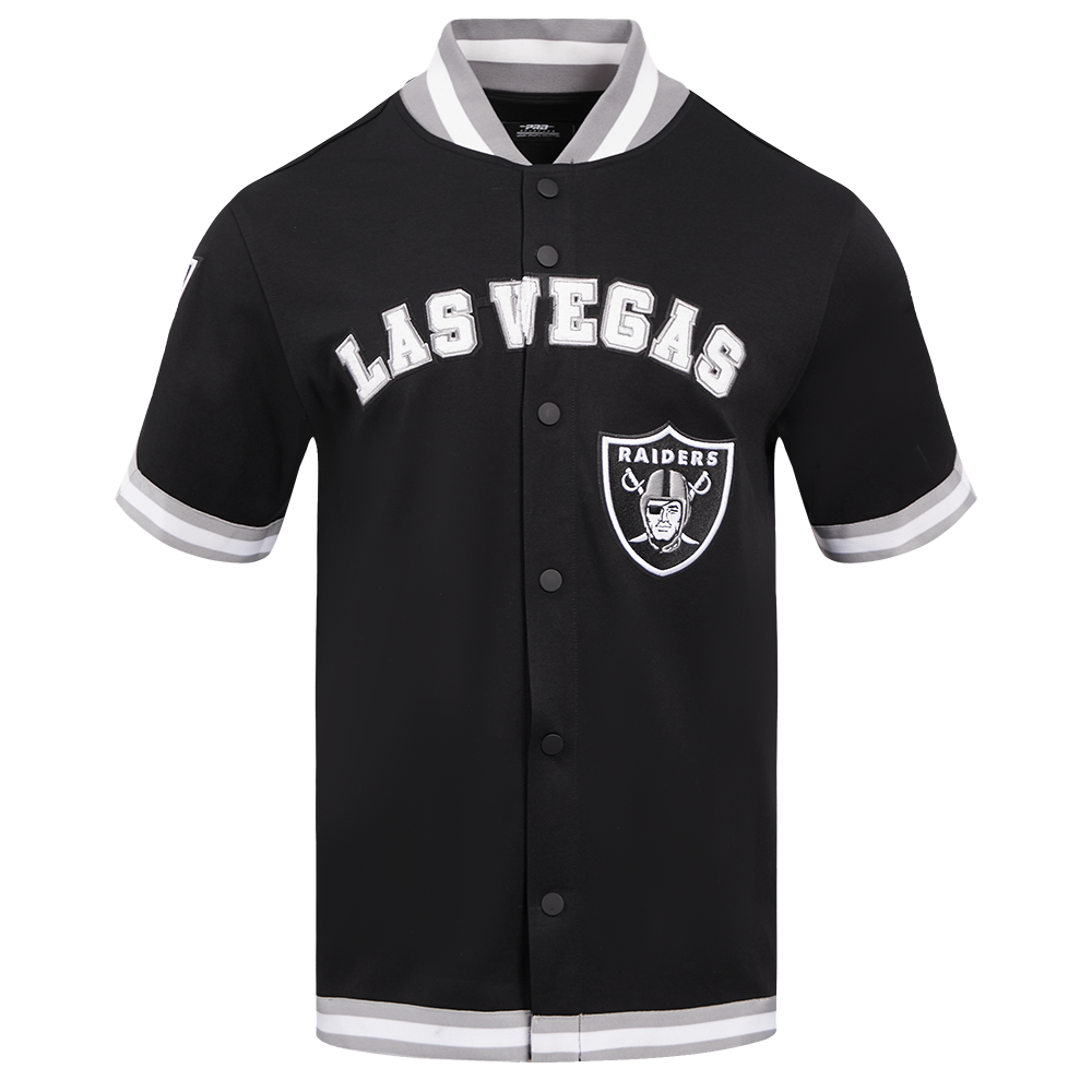 NFL LAS VEGAS RAIDERS CLASSIC BLOUSON D'ÉCHAUFFEMENT POUR HOMME (NOIR/GRIS)