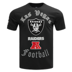 NFL LAS VEGAS RAIDERS OLD ENGLISH T-SHIRT POUR HOMME (NOIR)