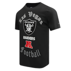 NFL LAS VEGAS RAIDERS OLD ENGLISH T-SHIRT POUR HOMME (NOIR)