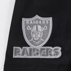 NFL LAS VEGAS RAIDERS REVERSE FRENCH TERRY T-SHIRT EN JERSEY DE COTON À ÉPAULES TOMBANTES POUR HOMME (NOIR)