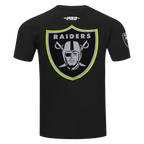 NFL LAS VEGAS RAIDERS UNDER THE LIGHTS MEN'S SINGLE JERSEY TEE (BLACK)