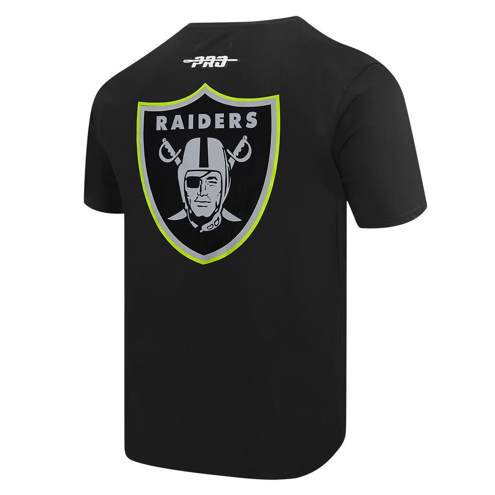 NFL LAS VEGAS RAIDERS UNDER THE LIGHTS MEN'S SINGLE JERSEY TEE (BLACK)