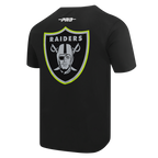 NFL LAS VEGAS RAIDERS UNDER THE LIGHTS MEN'S SINGLE JERSEY TEE (BLACK)