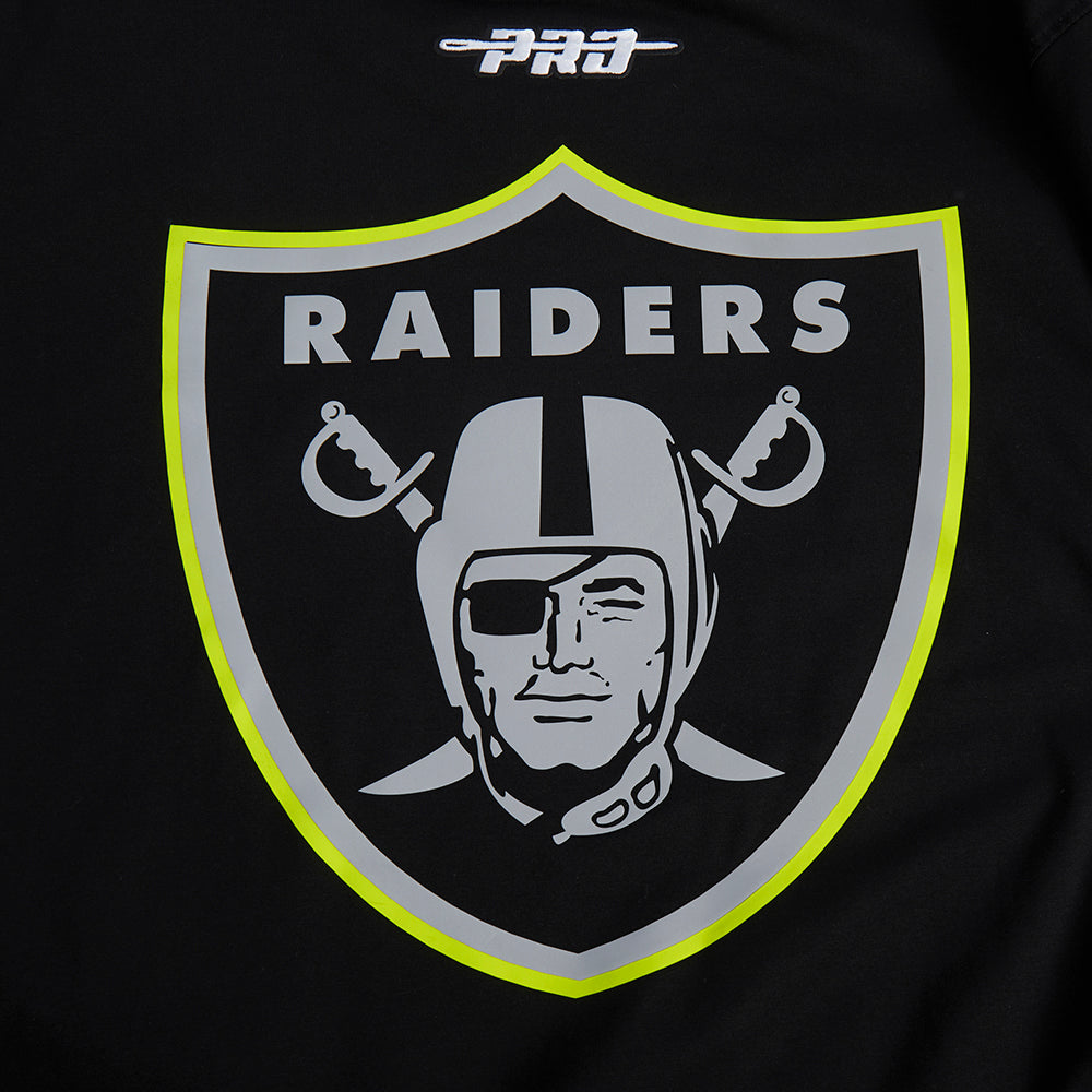 NFL LAS VEGAS RAIDERS UNDER THE LIGHTS MEN'S SINGLE JERSEY TEE (BLACK)