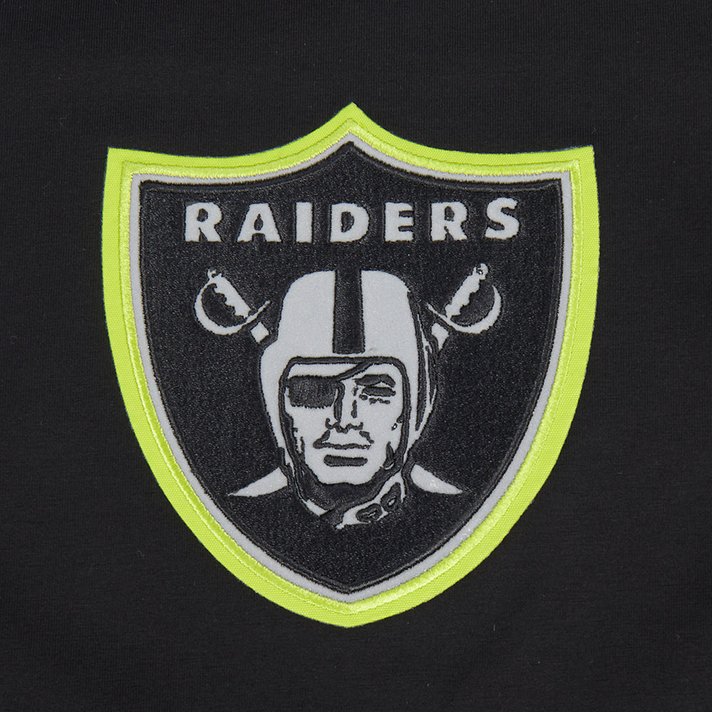 NFL LAS VEGAS RAIDERS UNDER THE LIGHTS MEN'S SINGLE JERSEY TEE (BLACK)