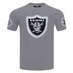 NFL LAS VEGAS RAIDERS DIY PICK STITCH T-SHIRT EN JERSEY SIMPLE POUR HOMME (GRIS)