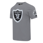 NFL LAS VEGAS RAIDERS DIY PICK STITCH T-SHIRT EN JERSEY SIMPLE POUR HOMME (GRIS)