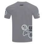 NFL LAS VEGAS RAIDERS DIY PICK STITCH T-SHIRT EN JERSEY SIMPLE POUR HOMME (GRIS)