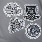 NFL LAS VEGAS RAIDERS DIY PICK STITCH T-SHIRT EN JERSEY SIMPLE POUR HOMME (GRIS)