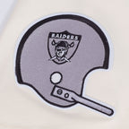 NFL LAS VEGAS RAIDERS RETRO CASCADE T-SHIRT À BORDURES CONTRASTANTES POUR HOMME (COQUILLE D'ŒUF/NOIR)