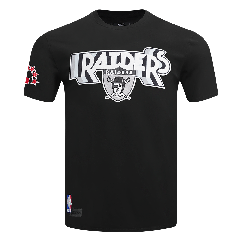 NFL LAS VEGAS RAIDERS RETRO ELEVATION T-SHIRT EN JERSEY SIMPLE POUR HOMME (NOIR)