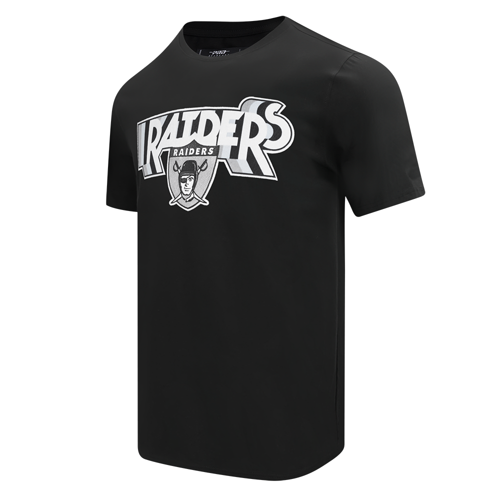 NFL LAS VEGAS RAIDERS RETRO ELEVATION T-SHIRT EN JERSEY SIMPLE POUR HOMME (NOIR)