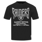 NFL LAS VEGAS RAIDERS CITY TOUR 2.0 MEN'S COTTON JERSEY DROP SHOULDER TEE (BLACK)