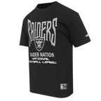 NFL LAS VEGAS RAIDERS CITY TOUR 2.0 MEN'S COTTON JERSEY DROP SHOULDER TEE (BLACK)