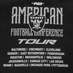 NFL LAS VEGAS RAIDERS CITY TOUR 2.0 MEN'S COTTON JERSEY DROP SHOULDER TEE (BLACK)