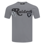 NFL LAS VEGAS RAIDERS SOUVENIR T-SHIRT EN JERSEY SIMPLE POUR HOMME (GRIS)