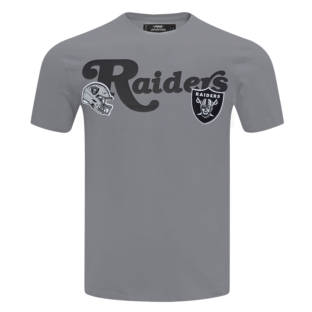 NFL LAS VEGAS RAIDERS SOUVENIR T-SHIRT EN JERSEY SIMPLE POUR HOMME (GRIS)