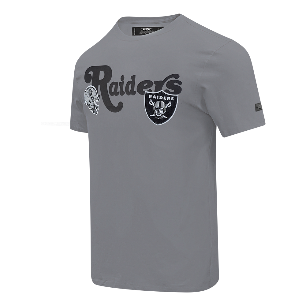 NFL LAS VEGAS RAIDERS SOUVENIR T-SHIRT EN JERSEY SIMPLE POUR HOMME (GRIS)