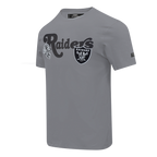 NFL LAS VEGAS RAIDERS SOUVENIR T-SHIRT EN JERSEY SIMPLE POUR HOMME (GRIS)