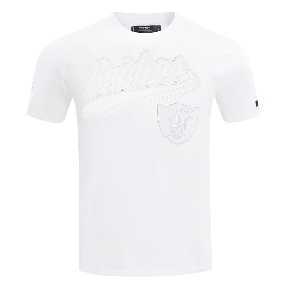 NFL LAS VEGAS RAIDERS WHITE OUT MEN'S SINGLE JERSEY TEE (WHITE)