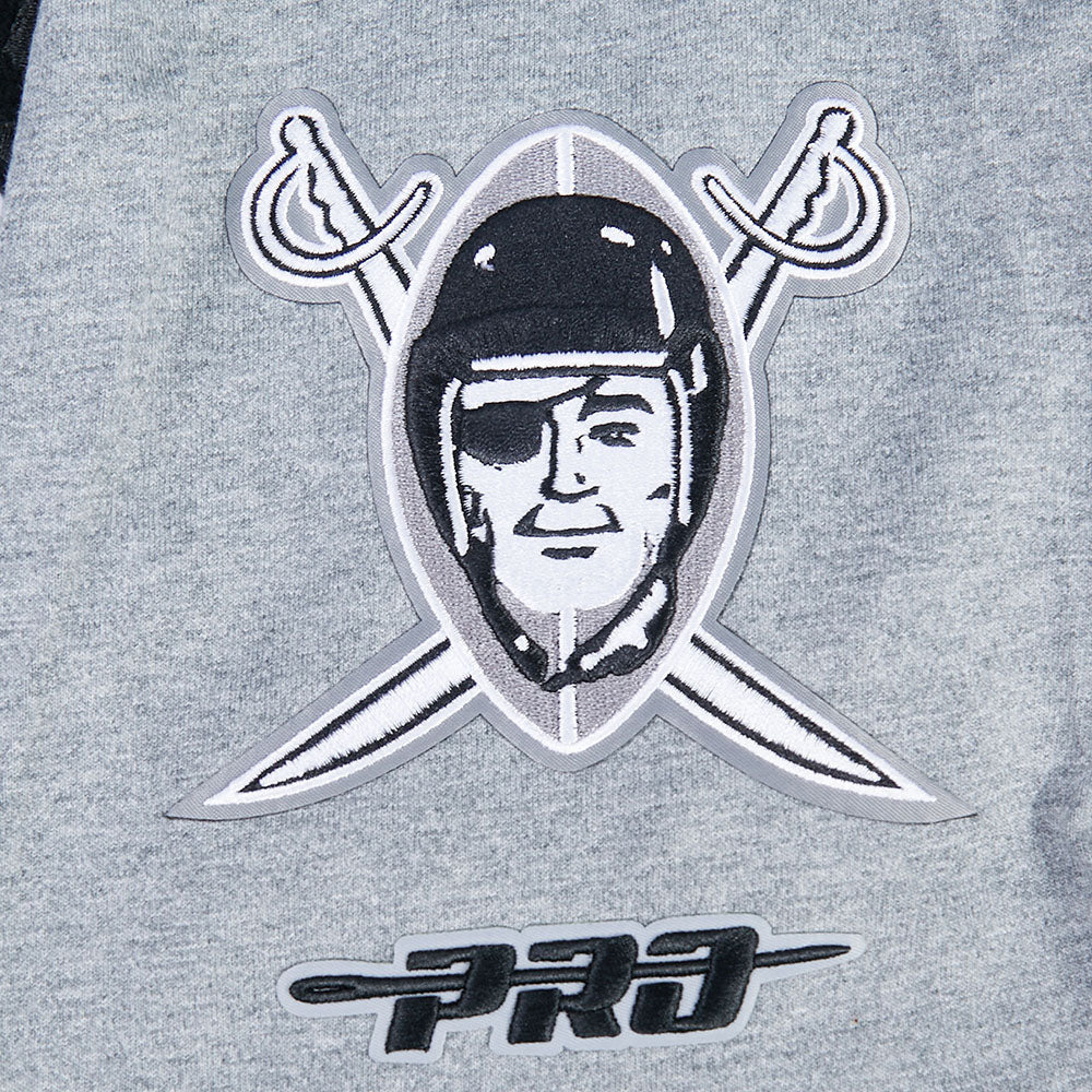 NFL LAS VEGAS RAIDERS BEST OF T-SHIRT EN JERSEY DE COTON À ÉPAULES TOMBANTES POUR HOMME (GRIS CHINÉ FONCÉ)