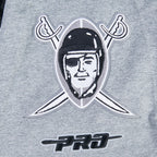 NFL LAS VEGAS RAIDERS BEST OF T-SHIRT EN JERSEY DE COTON À ÉPAULES TOMBANTES POUR HOMME (GRIS CHINÉ FONCÉ)