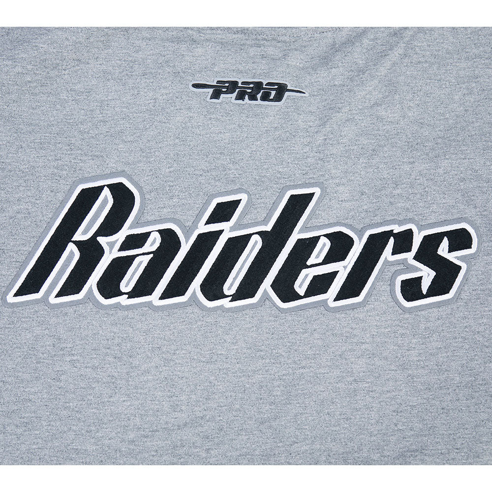NFL LAS VEGAS RAIDERS BEST OF T-SHIRT EN JERSEY DE COTON À ÉPAULES TOMBANTES POUR HOMME (GRIS CHINÉ FONCÉ)