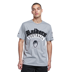 NFL LAS VEGAS RAIDERS BEST OF T-SHIRT EN JERSEY DE COTON À ÉPAULES TOMBANTES POUR HOMME (GRIS CHINÉ FONCÉ)