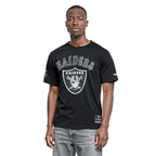 NFL LAS VEGAS RAIDERS REBEL ATHLETICS T-SHIRT EN JERSEY SIMPLE À LOGO EMPILÉ POUR HOMME (NOIR)