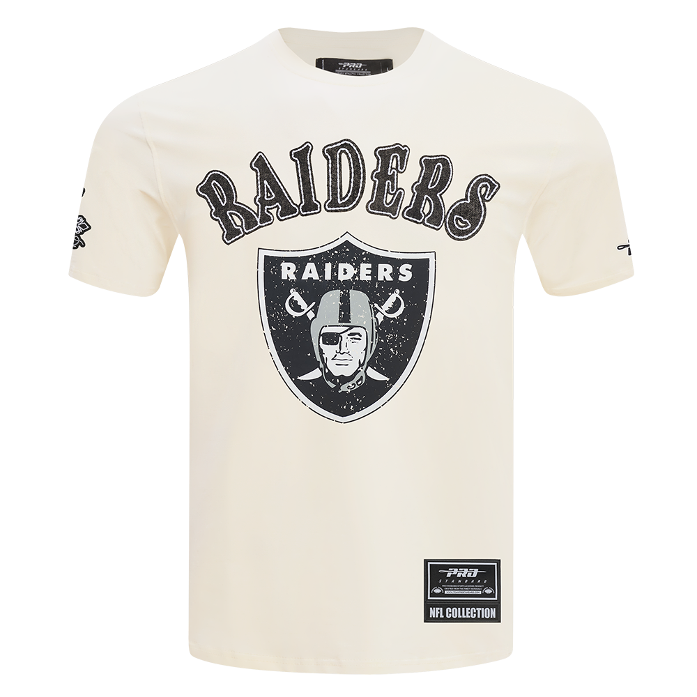 NFL LAS VEGAS RAIDERS REBEL ATHLETICS T-SHIRT EN JERSEY SIMPLE À LOGO EMPILÉ POUR HOMME (COQUILLE D'ŒUF)