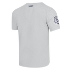 NFL LAS VEGAS RAIDERS TEAM BADGE T-SHIRT EN JERSEY SIMPLE POUR FEMME POUR HOMME (GRIS CHINÉ)