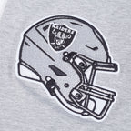NFL LAS VEGAS RAIDERS TEAM BADGE T-SHIRT EN JERSEY SIMPLE POUR FEMME POUR HOMME (GRIS CHINÉ)