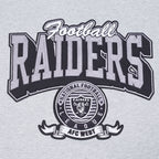 NFL LAS VEGAS RAIDERS TEAM BADGE T-SHIRT EN JERSEY SIMPLE POUR FEMME POUR HOMME (GRIS CHINÉ)