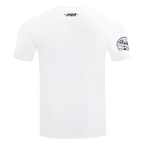 NFL LAS VEGAS RAIDERS TEAM BADGE T-SHIRT EN JERSEY SIMPLE POUR FEMME POUR HOMME (BLANC)