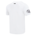 NFL LAS VEGAS RAIDERS TEAM BADGE T-SHIRT EN JERSEY SIMPLE POUR FEMME POUR HOMME (BLANC)