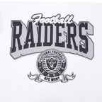 NFL LAS VEGAS RAIDERS TEAM BADGE T-SHIRT EN JERSEY SIMPLE POUR FEMME POUR HOMME (BLANC)