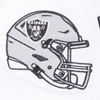 NFL LAS VEGAS RAIDERS TEAM BADGE T-SHIRT EN JERSEY SIMPLE POUR FEMME POUR HOMME (BLANC)