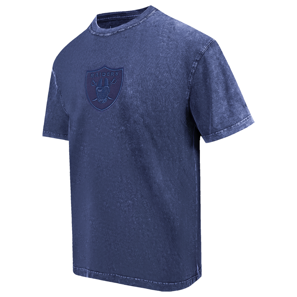 NFL LAS VEGAS RAIDERS WASHED CLASSIC T-SHIRT À MANCHES COURTES POUR HOMME (MARINE MINUIT DÉLAVÉ)