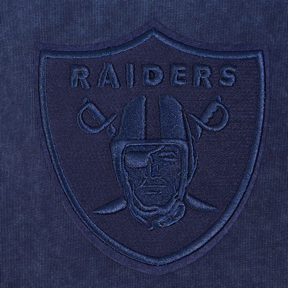 NFL LAS VEGAS RAIDERS WASHED CLASSIC T-SHIRT À MANCHES COURTES POUR HOMME (MARINE MINUIT DÉLAVÉ)