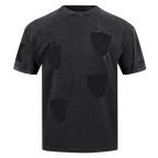NFL LAS VEGAS RAIDERS WASHED VANGUARD T-SHIRT À MANCHES COURTES POUR HOMME (NOIR DÉLAVÉ)