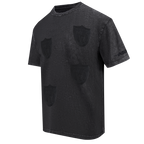 NFL LAS VEGAS RAIDERS WASHED VANGUARD T-SHIRT À MANCHES COURTES POUR HOMME (NOIR DÉLAVÉ)