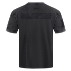 NFL LAS VEGAS RAIDERS WASHED VANGUARD T-SHIRT À MANCHES COURTES POUR HOMME (NOIR DÉLAVÉ)