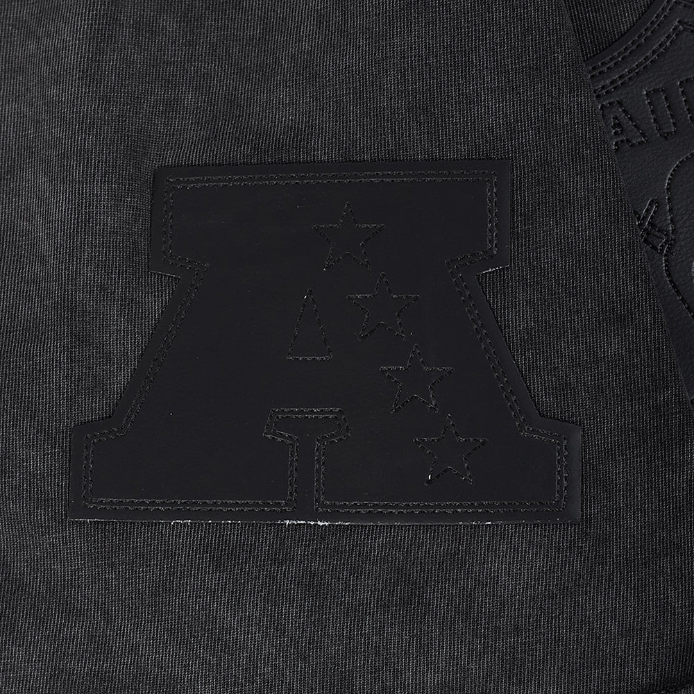 NFL LAS VEGAS RAIDERS WASHED VANGUARD T-SHIRT À MANCHES COURTES POUR HOMME (NOIR DÉLAVÉ)