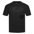 NFL LAS VEGAS RAIDERS BLACKOUT MEN'S CJ DROP SHOULDER TEE (BLACK)
