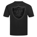 NFL LAS VEGAS RAIDERS BLACKOUT MEN'S CJ DROP SHOULDER TEE (BLACK)
