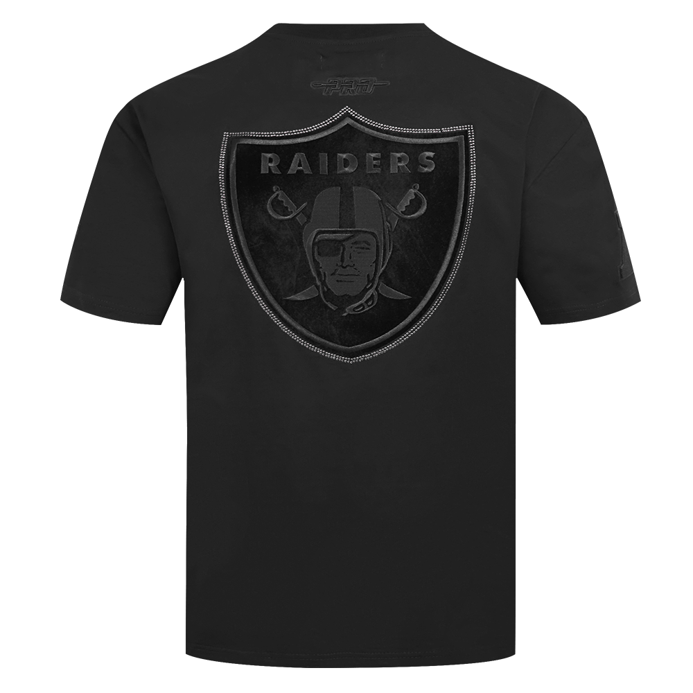 NFL LAS VEGAS RAIDERS BLACKOUT MEN'S CJ DROP SHOULDER TEE (BLACK)