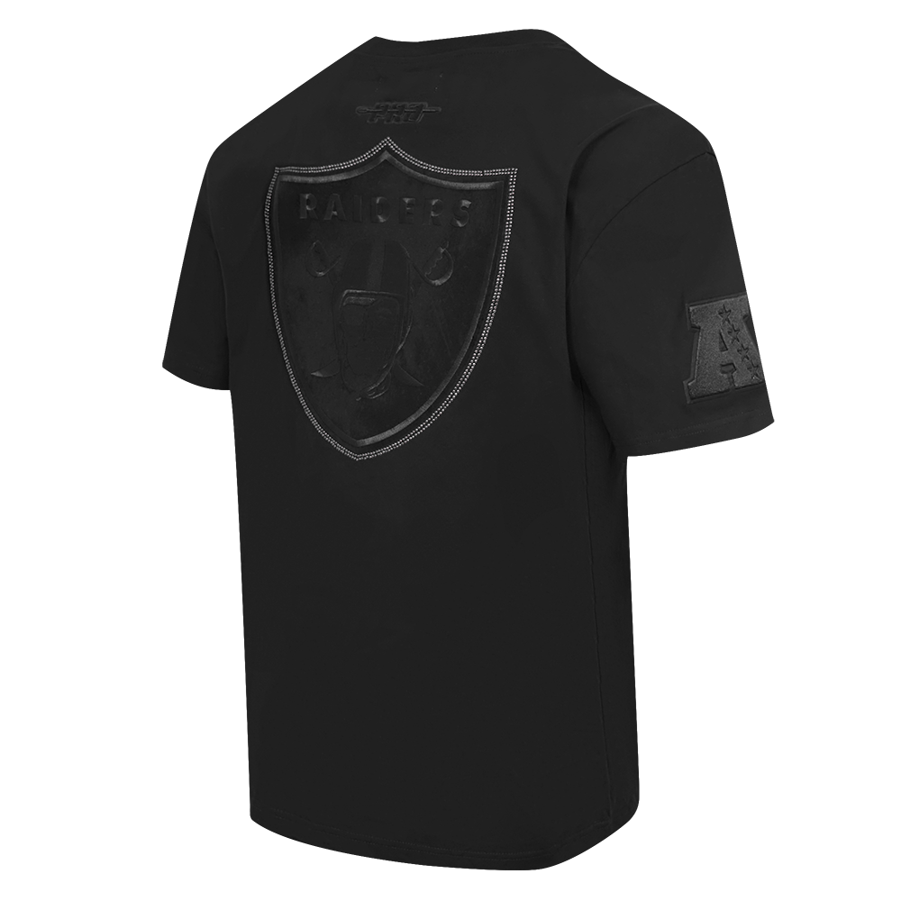 NFL LAS VEGAS RAIDERS BLACKOUT MEN'S CJ DROP SHOULDER TEE (BLACK)