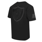 NFL LAS VEGAS RAIDERS BLACKOUT MEN'S CJ DROP SHOULDER TEE (BLACK)