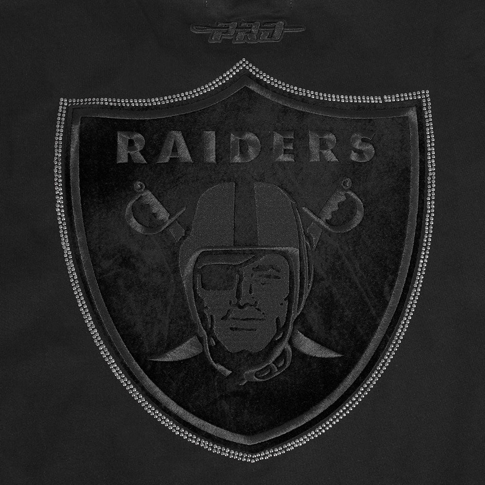 NFL LAS VEGAS RAIDERS BLACKOUT MEN'S CJ DROP SHOULDER TEE (BLACK)